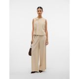 Vmfea - Pantalon - Zwart - Katoen - Wide Leg Fit