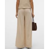 Vmfea - Pantalon - Zwart - Katoen - Wide Leg Fit