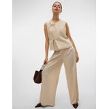 Vmfea - Pantalon - Zwart - Katoen - Wide Leg Fit