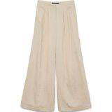Vmfea - Pantalon - Zwart - Katoen - Wide Leg Fit