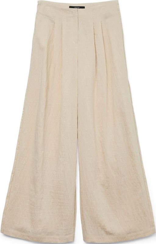 Vmfea - Pantalon - Zwart - Katoen - Wide Leg Fit