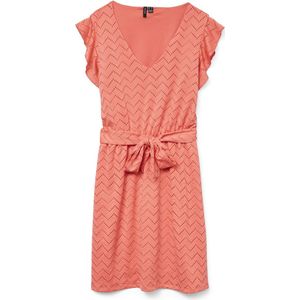 VERO MODA - VMTHAS SL SHORT V-NECK DRESS - Dames - Mini Jurk - Mouwloos - V-Hals