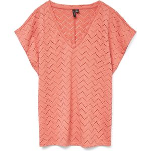 Vero Moda - Thas Shirt - Koraalrood - T-shirt