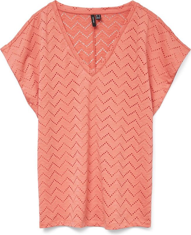 Vero Moda - Thas Shirt - Koraalrood - T-shirt