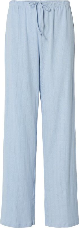 Pcmarie - Hw Pointelle - Broek - High-Waist - Wide-Leg Fit