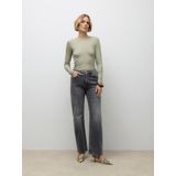 Awvalerie - Mid Rise Straight Fit Jeans - Stonewash