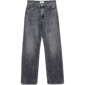 Awvalerie - Mid Rise Straight Fit Jeans - Stonewash