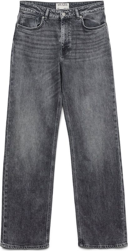 Awvalerie - Mid Rise Straight Fit Jeans - Stonewash