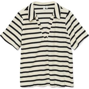 Vero moda vmemeli s/s v-neck top jrs lcs blouse grijs