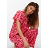 Vero Moda - Vmdalga S/S V-Neck Top - Blouse - Roze - Katoen