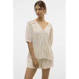 Vero Moda - Dahlia V-Neck Blouse - Beige - Dames