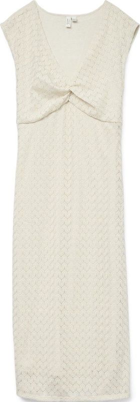 VERO MODA - Mouwloze Jurk - Midi - Gehaakt Ontwerp - Knoopdetail