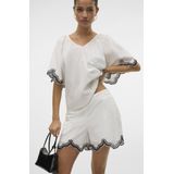 Vero Moda - VMDiana - Broek - Katoen - Color-Blocking - Gevoerde Zoom