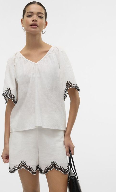 VERO MODA - Vmdiana - Top - Sneeuwwitje - 2/4 V-hals - 1 stuk