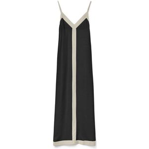 Jurk - V-hals - Mouwloos - Enkellengte - 88% Lenzing Ecovero Viscose