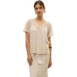 Vero Moda - Top - Ecru - Polyester/Katoen