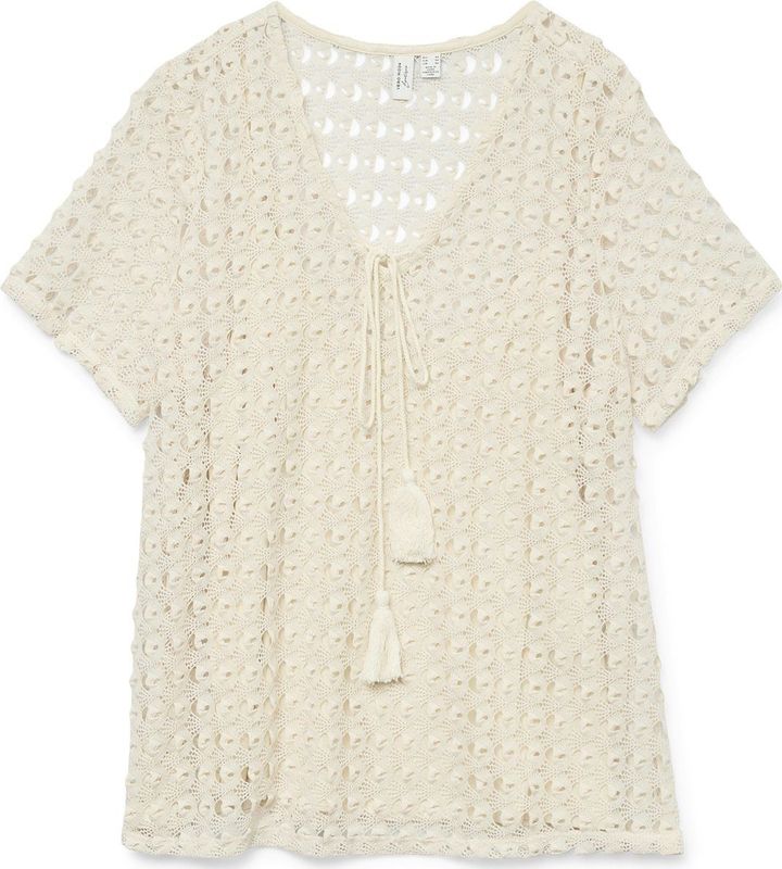 Vero Moda - Top - Ecru - Polyester/Katoen