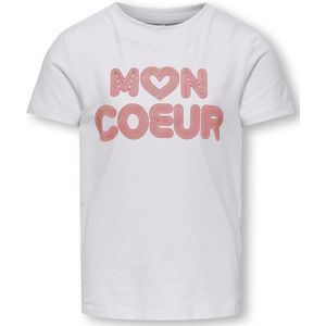 ONLY GIRLS - T-shirt - Wit - Jersey - Korte Mouwen - Regular Fit