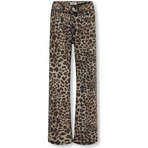 Only Koggianna Madison Wide Pant Cs Pnt Meisjes Broeken Light Taupe w Black Leo