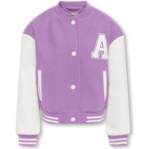 ONLY Bomber Jas - African Violet Cloud Dancer - Meisjes