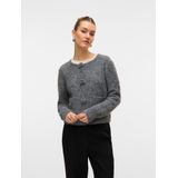 Vero Moda - Vmblossom Ls O-neck - Cardigan - Medium Grey Melange