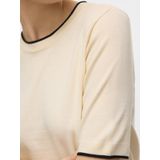 Gebreide Pullover - O-hals - Korte Mouwen - Regular Fit