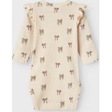 Body - Grandad Hals - Lange Mouwen - Jersey - Ruches - Herhalende Print