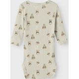 Body - Grandad Hals - Lange Mouwen - Jersey - Zacht - Print