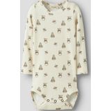 Body - Grandad Hals - Lange Mouwen - Jersey - Zacht - Print