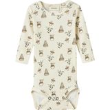 Body - Grandad Hals - Lange Mouwen - Jersey - Zacht - Print