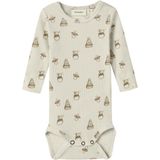 Body - Grandad Hals - Lange Mouwen - Jersey - Zacht - Print