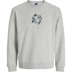 Jack & Jones Jorkoi Emb Sweat C.N Ft Styd Aw24, lichtgrijs gem., M