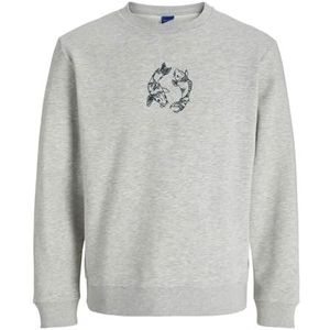 Jack & Jones Jorkoi Emb Sweat C.N Ft Styd Aw24, lichtgrijs gem., XL