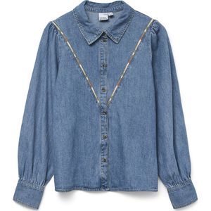 Vero Moda - Vmtolla Ls Shirt - Blouse - Medium Blue Denim