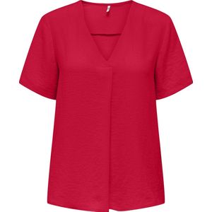 Jacqueline de Yong - Casual T-shirt - Rood - 51% Gerecycled Polyester