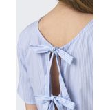 JDY - Peplum Top - Korte Mouwen - Overhemdkraag - Loose Fit - Strik Detail