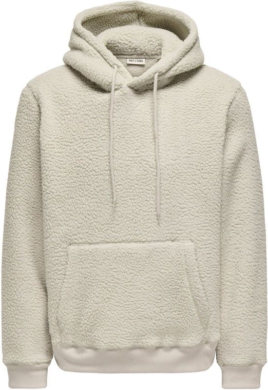 ONLY & SONS - ONSEMILIO REG TEDDY HOODIE - Sweatshirt - Silver lining