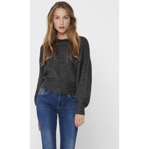Only - ONLELSA - Gebreide Trui - Medium Grey - Lange Wijde Mouwen