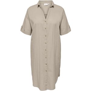 ONLY CARMAKOMA - Blousejurk - Blauw - Katoen - Regular Fit