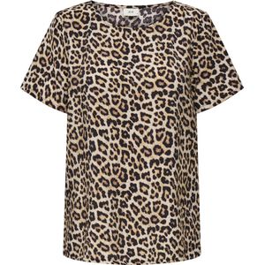 JDY - JDYTROYA - Top - Bruin - Korte Mouwen - Rechte Pasvorm