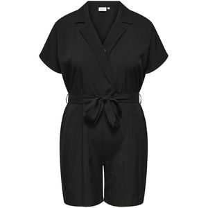 ONLY CARMAKOMA - Playsuit - Zwart - Katoen - Riem in de Taille