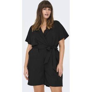 ONLY CARMAKOMA - Playsuit - Zwart - Katoen - Riem in de Taille