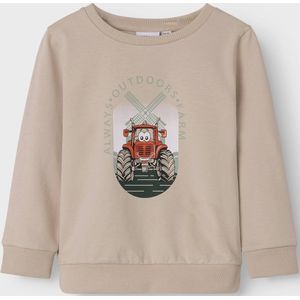 NAME IT - NMMLEN - Sweatshirt - Donkerbeige - Turquoise - Lichtrood - Zwart
