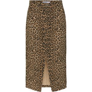 Vero - Oda Vveri Hr Calf Deni Skirt - Zilver - Midi Rok