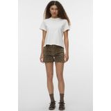 VERO MODA - Vmtess Mr Denim AOP Shorts - Silver Mink - Katoen