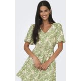 JDY - Jurk - Zwart - Geweven Stoffen - V-Hals, Korte Mouwen