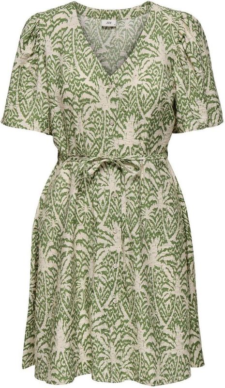 JDY - Jurk - Zwart - Geweven Stoffen - V-Hals, Korte Mouwen