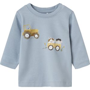 Name It - Nbmlang Ls Top - Dusty Blue - Heren