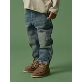 Tapered-fit Jeans - Denim - Verstelbare Taille - Subtiele Slijtageplekken