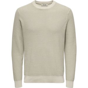 ONLY & SONS - Gebreide Trui - Gemêleerd Beige - Regular Fit
